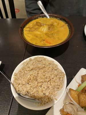 yellow curry   at Veganic Thai Cafe in San Diego
