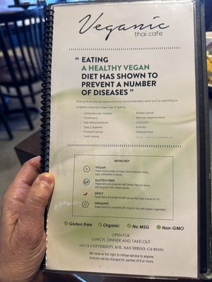   at Veganic Thai Cafe in San Diego