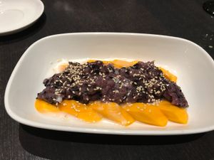 Mango Sticky Rice at Veganic Thai Cafe in San Diego