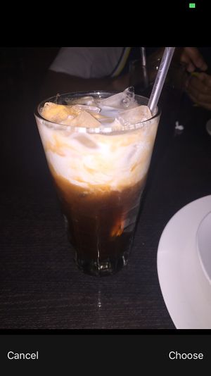 Thai iced tea at Veganic Thai Cafe in San Diego