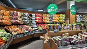 Fresh vegetables at Landwege - Bio Markt Ziegelstrasse in Luebeck