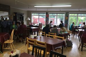 The Red Door restaurant at the Fountain Head Health Food Store at Fountain Head Health Food in Fergus