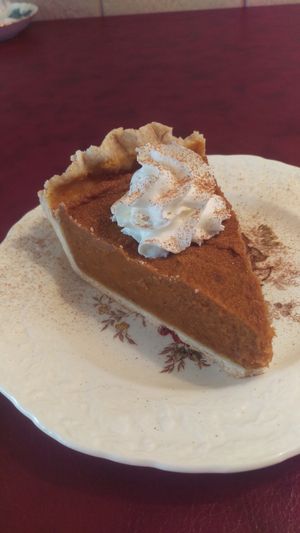 Vegan Pumpkin Pie at Fountain Head Health Food in Fergus