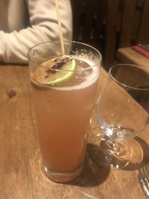 homemade peach-tonka lemonade   at Zest in Leipzig