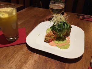 Quiche as a starter at Zest in Leipzig