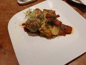 Spitzkohl Lasagne at Zest in Leipzig