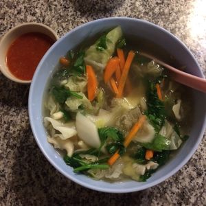 Vegan spicy sukiyaki at Barrab in Chiang Rai