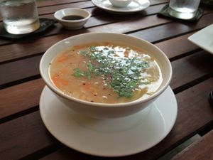 vegan noodle soup at Hai Cafe in Hoi An