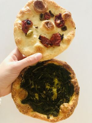 Pizzettes 🙂 at Cafe Dei Campi in Montreal