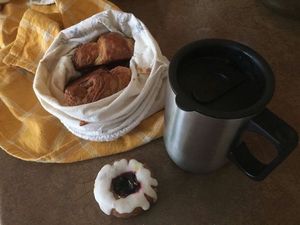 zéro déchet friendly ! Ils acceptent les contenants sans problème at Cafe Dei Campi in Montreal