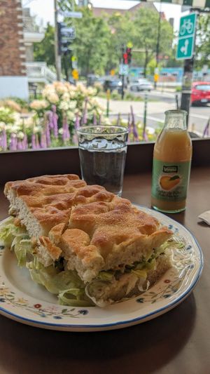 Sandwich artichauts at Cafe Dei Campi in Montreal