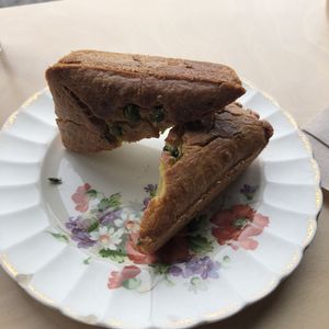 Frittata de pois-chiches at Cafe Dei Campi in Montreal