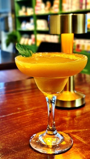 Margarita de mango   at Vegan Ville in Mexico City