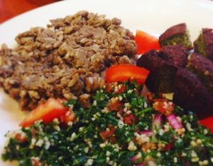 The Combo Platter at The Knight Kaffee in Raleigh