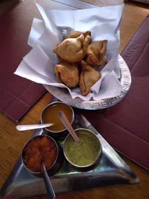 Samosa de legumes at Namaste in Belo Horizonte