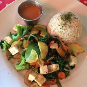 vegetable medley type dish at Longbranch Cafe and Bakery in Carbondale