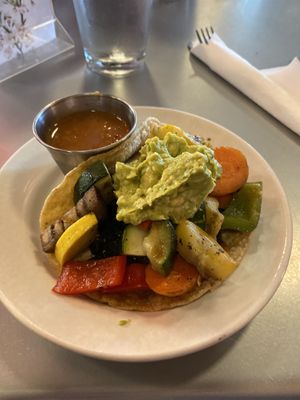 Vegan breakfast taco   at Longbranch Cafe and Bakery in Carbondale