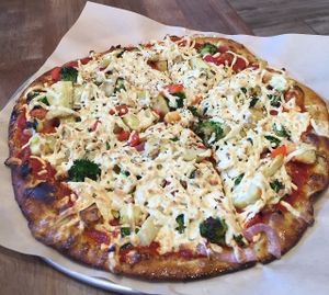 vegan pizza at Pizza Studio in Tukwila