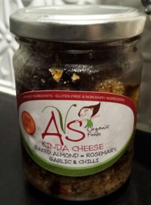 baked almond with rosemary, garlic and chilli.  at AVS Organic Foods in Epping