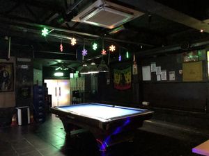 Pool table at the entrance.  at Club Zion - 클럽 자이언 - maybe closed in Seoul