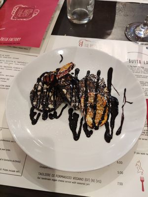 Chocolate salami at Pasta Factory in Manchester