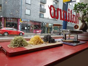 Decor at Pasta Factory in Manchester