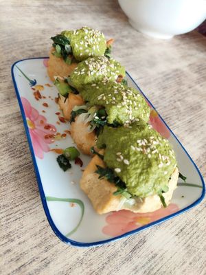 Lei cha beancurd at Jia Xiang Vegetarian Food in Potian