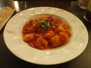 Soy gnocchi at Veg e Lev in Curitiba