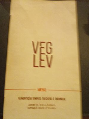 Menu 1/7 at Veg e Lev in Curitiba