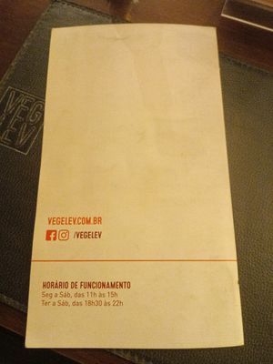 Menu 7/7 at Veg e Lev in Curitiba