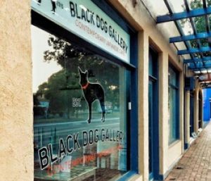 Window facing Greenhill Road  at Black Dog Gallery in Tusmore