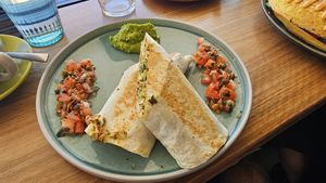 Brekkie burrito  at Herb & Sprout Co in Maroubra