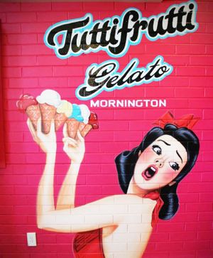 Mural at TuttiFrutti Artisan Gelato in Mornington