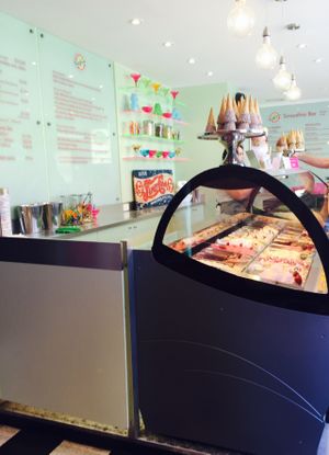 Counter at TuttiFrutti Artisan Gelato in Mornington