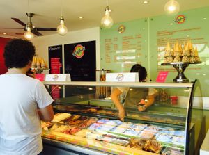 Counter at TuttiFrutti Artisan Gelato in Mornington