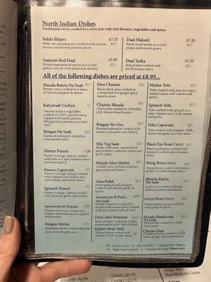 Just one of the menu pages!  at Vegetarian Food Studio in Cardiff