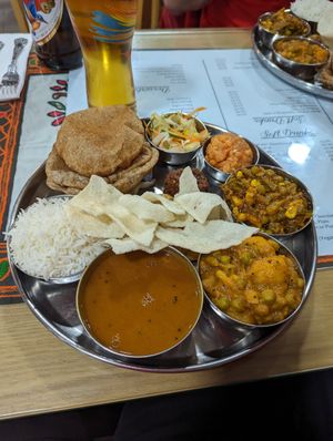 Vegan gujarati thali special at Vegetarian Food Studio in Cardiff
