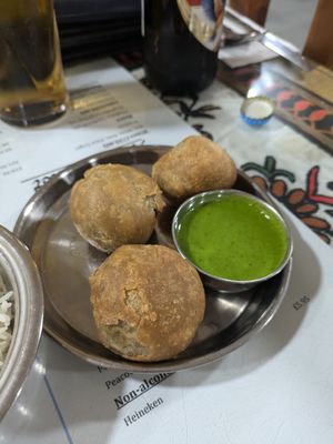 Dhal balls at Vegetarian Food Studio in Cardiff