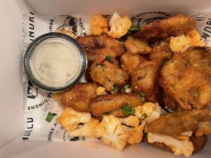 fried pickles   at Kindred in San Diego