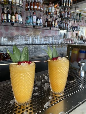 Their drinks all look fabulous and all have a “plant” touch to them  at Kindred in San Diego