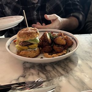 the bfs (potatoes are to die for) #Veganuary at Kindred in San Diego