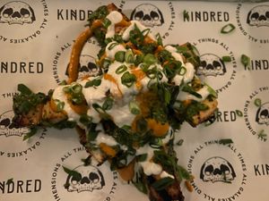 tofu skewers   at Kindred in San Diego