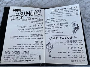 Menu  at Kindred in San Diego