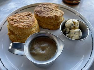 Biscuits and gravy at Kindred in San Diego