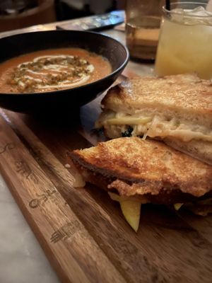 Grilled cheese 3.7/5- preferred the soup, crispy edges  at Kindred in San Diego