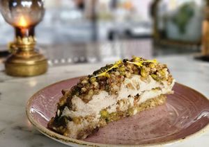 Baklava Cheesecake at Kindred in San Diego