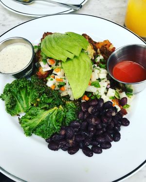 Hashes for the Mashes with avocado  at Kindred in San Diego