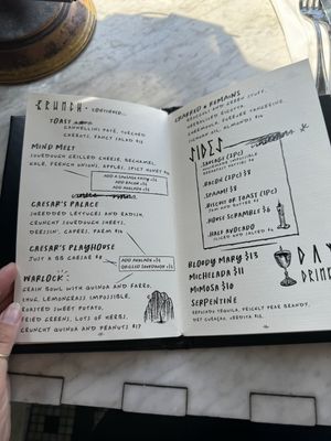 Brunch menu continued  at Kindred in San Diego