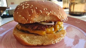 Burger at Kindred in San Diego