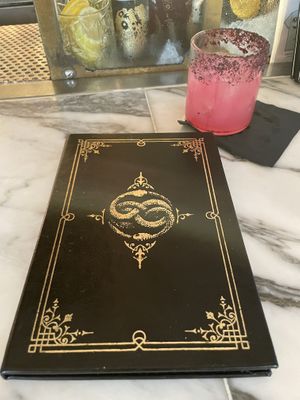 Menu cover   at Kindred in San Diego